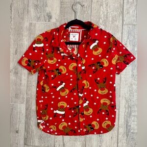 Reindeer button down, size 8 excellent condition